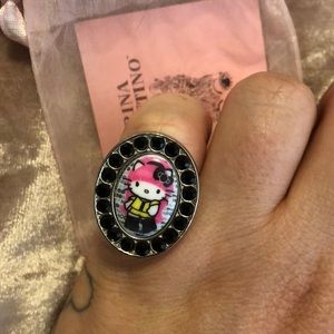 Tarina Tarantino pinkhead Hello Kitty mod ring